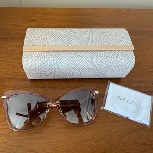 Jimmy Choo Translucent Pink Cat-Eye Sunglasses SELBY/S/G FWMNQ